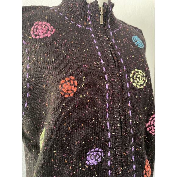 COLDWATER CREEK SEASONAL SWIRL SLEEVELESS FULL ZIP SWEATER VEST SIZE XL -NWT - Picture 3 of 7